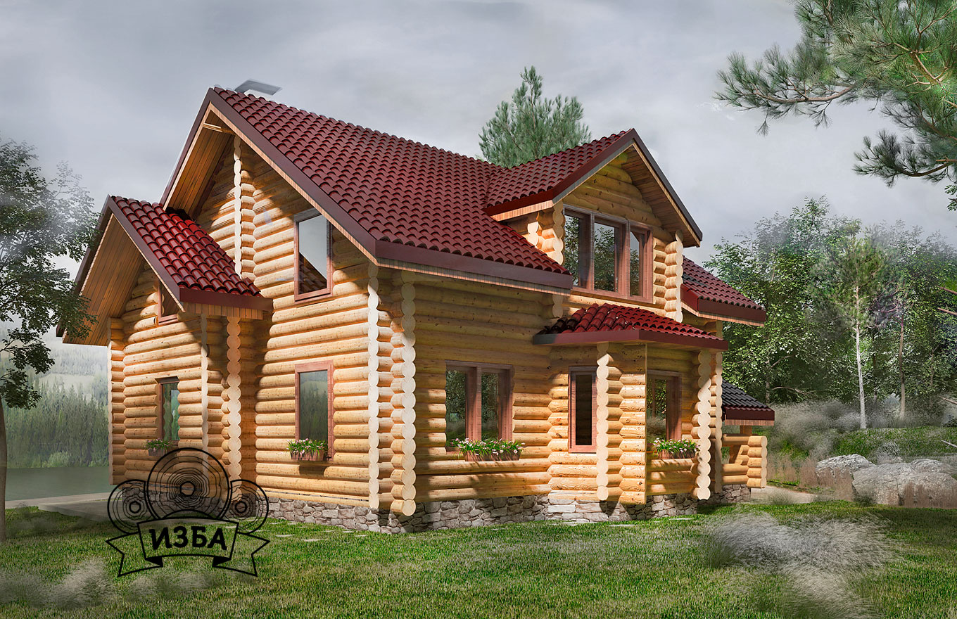 Дом-из-бревна-Карамзин,-вид2