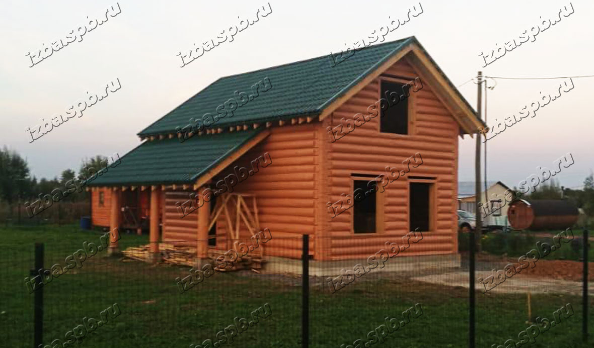 Покраска-дома-бани-в-д.-Куровицы