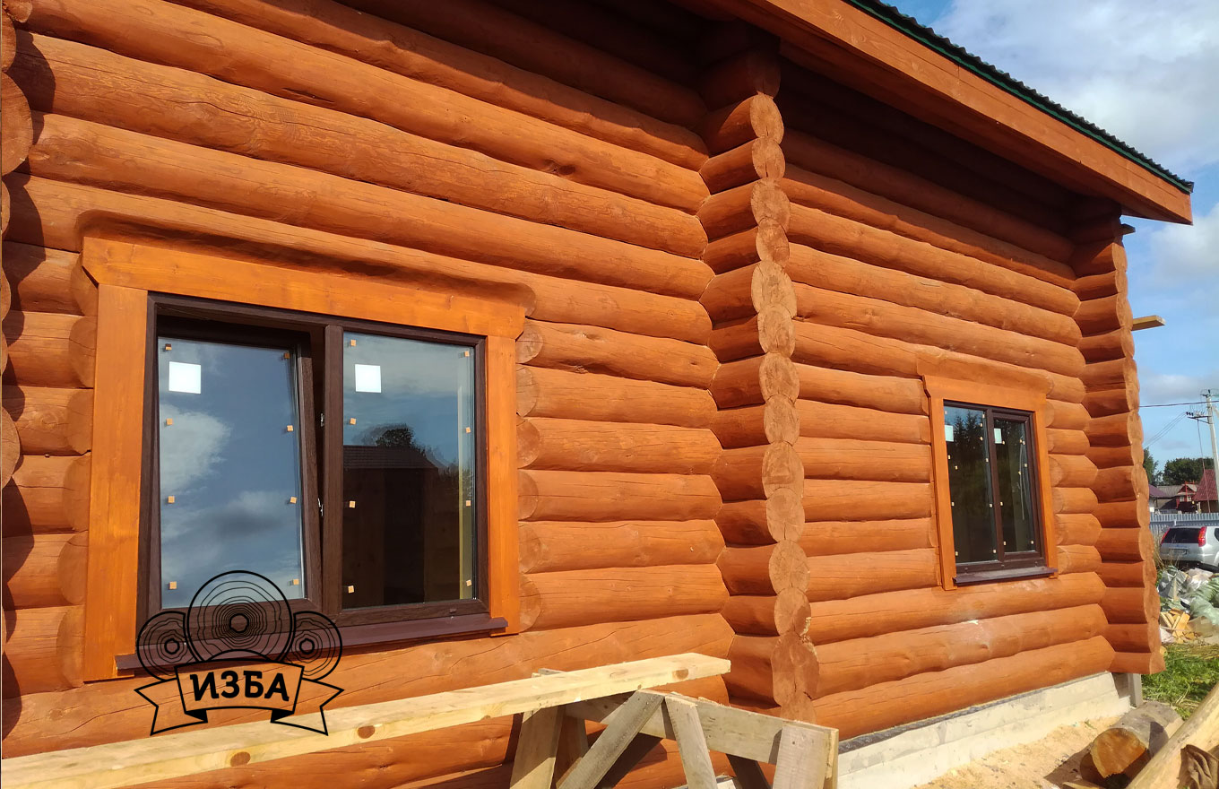 Установка окон в срубе